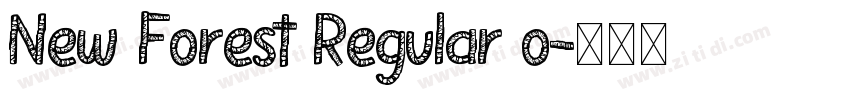 New Forest Regular o字体转换